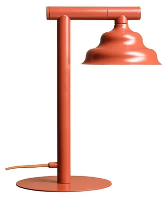 Produktbild von Tischleuchte Metall Glas 37 cm Ziegelrot GU10 Modern Tischlampe