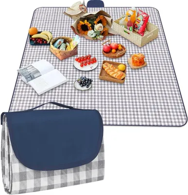 Produktbild von Picknickdecke 150 x 200 cm, wasserdichte Unterseite, faltbar, für Strand