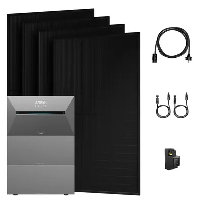 Produktbild von Powerness Balkonkraftwerk mit Speicher, Anker SOLIX Solarbank 3 E2700 Pro und 2x BP2700 Erweiterungsakku, 2000W PV Panel & Smarter Zähler 0% VAT