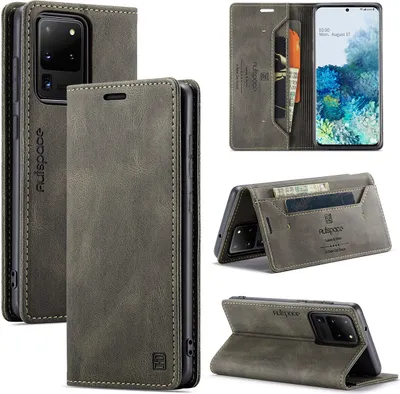 Obrázek produktu pro Samsung Galaxy S20 Ultra Pouzdro, RetroPolyuretanKožené Pouzdro, Stojánek a Ochranné Pouzdro pro Samsung Galaxy S20 Ultra 5G Kupfer