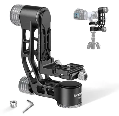 Productafbeelding van NEEWER GM102 gimbalkop voor statief, monopod en teleobjectieven, 360° panoramafunctie