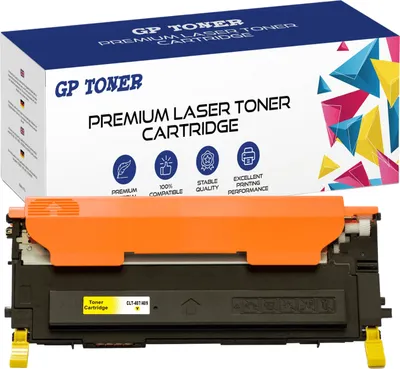 A toner cartridge and its packaging are shown against a white background.