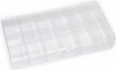 Obrázek produktu pro Skladovací box H2, průhledný/průhledný, stohovatelný, 12 přihrádek