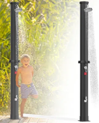 Obrázok produktu pre LZQ Záhradná sprcha Solárna vonkajšia sprcha 35 l Solárna sprcha Teplá voda max. 60 °C, vonkajšia sprcha Bazénová sprcha so sprchovou hlavicou Vhodná pre štandardné záhradné hadice, čierna