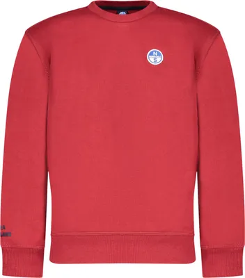 Produktbild von Pullover ohne Reißverschluss Kinder rot - Langarmshirt ozeanfreundlich