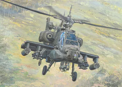 Productafbeelding van TRUMPETER TRU05115 Hughes AH-64A Apache (laat model), schaal 1:35