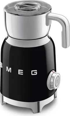 Produktbild von Smeg Milchaufschäumer 50er Jahre Stil 12,7 cm, glänzend schwarz 12,7 cm, MF11BLEU