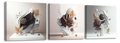 Immagine prodotto di Omgoods - Set di 3 quadri su tela per la decorazione della parete