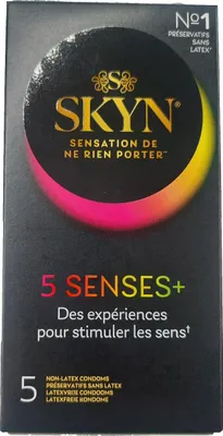 Produktbild von SKYN 5 Senses+ Latexfreie Kondome 5 Stk. Gefühlsechte Präservative Breite 53 mm