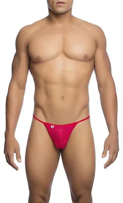 Produktbild von Mob - Roter Mikrofaser-V-String Grösse S/M