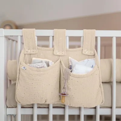 Produktbild von Bett-Organizer für Kinderbett - Tasche für Spielzeug & Bücher