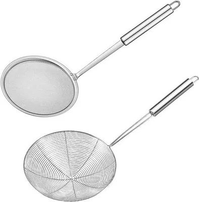 Produktbild von Famanu Schaumkelle und Sieblöffel Set - Ideal zum Frittieren und Abgießen