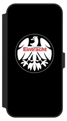 Produktbild von NIVOCASE Klapphülle für Apple iPhone 14 Plus  Handyhülle aus Kunst Leder NIVOflip schwarz Eintracht Frankfurt Offizielles Lizenzprodukt SGE