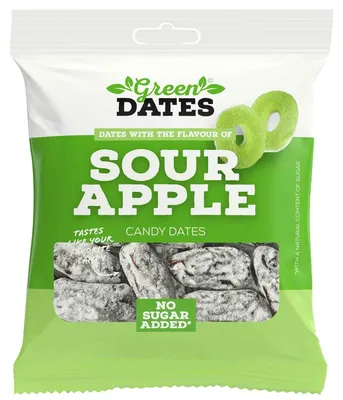 Produktbild von Green Dates Sour Apple 90g