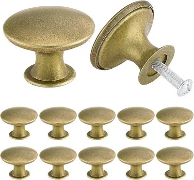 Image de Boutons anciens en laiton - style antique - 30 mm - 12 pièces