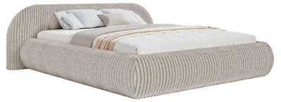 Produktbild von Selsey Shels Low – Polsterbett 180x200 mit Bettkasten, Breitcord, Graubeige