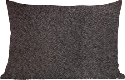 Produktbild von MuchoWow® Outdoor Kissen - Leder - Lederoptik - Schwarz - Hell - 50x30 cm - Wetterfest - Lounge Kissen - Sofa kissen - Wohnzimmer Dekoration