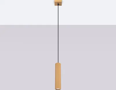 Image de Lampe suspendue KARBON 1 or 1xGU10 10W aluminium 118x8x8cm Sollux Lighting