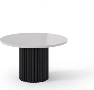 Produktbild von BETTSO Dezenter Tisch VIRELO mit schwarzem Untergestell und Kaschmirplatte