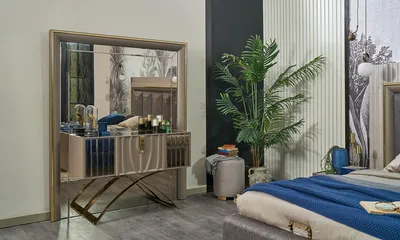 Image de Console Coiffeuse Chambre à coucher Moderne Bois Marron