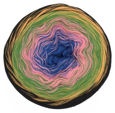 Immagine prodotto di Hobby YARN – Flowy Charme Bobbel 250 g, 1000 m, filato sfumato a 4 capi per uncinetto e maglia 212