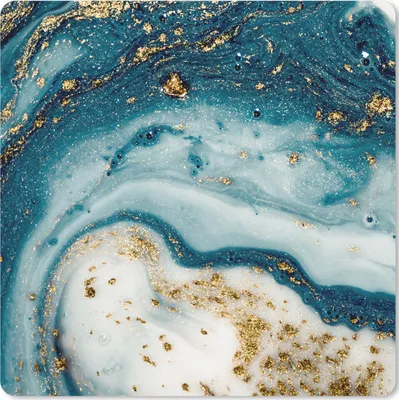 Produktbild von MuchoWow® Mauspad Mousepad Marmor - Farbe - Glitter - Gold 30x30 cm - Mousepads - Maus Mat - Pad - Mausunterlage - Gaming