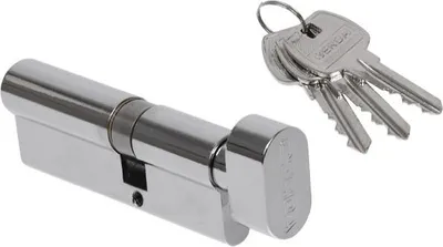 Produktbild von Profilzylinder Gerda E1 35g/50 Chrom mit Drehknauf