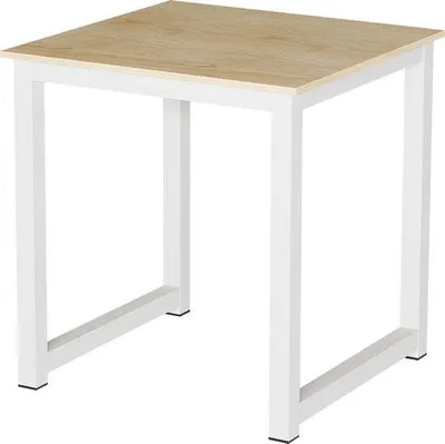 Immagine prodotto di Tavolo da cucina - tavolo da scrivania - 75 cm x 75 cm - bianco e marrone