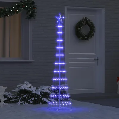 Zdjęcie produktu dla vidaXL Choinka LED z 230 diodami LED Niebieska 51 x 51 x 190 cm Metalowa