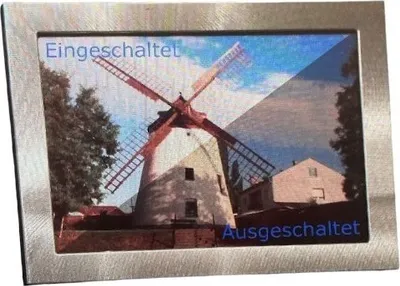 Produktbild von Pictronic Design Bilderrahmen, LED Hintergrundbeleuchtung, hinterleuchteter Fotorahmen, Wechselrahmen, Fotos 123 x 172mm, Silber, Rahmen Glass-Metall