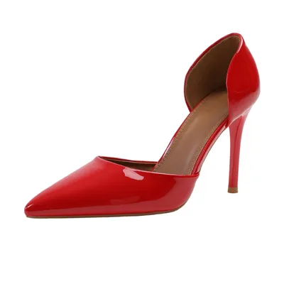 Produktbild von Where´s That From - Damen Hohe Absätze "Athens", Patent Kunstleder WM404 (41 EU) (Rot)