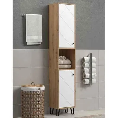 Produktbild von Trendteam Hochschrank Badschrank in Artisan Eiche und Weiß, Standschrank mit 36 × 191 cm