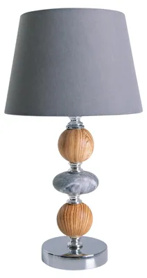 Produktbild von Tischleuchten - Keramik Tischleuchte "ARAGA" H: 36cm grau, Tischlampe im Stil Junges Wohnen, aus Keramik in grau, 36 cm hoch, Ø 20 cm, E14-Fassung – Schnurschalter