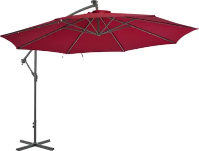 Immagine prodotto di vidaXL Ombrello semaforo con palo in alluminio 350 cm Rosso Bordeaux