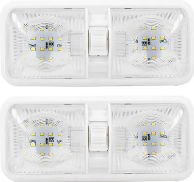 Produktbild von Wohnwagen Wohnmobil Boot Innenbeleuchtung Aufbauleuchte 2er Set, 48 Led, 12v, 640lm, 38x288x127 mm On/Off Schalter