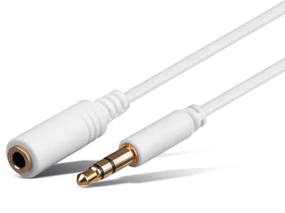 Produktbild von Goobay 97123 Kopfhörer- und Audio- Verlängerungskabel AUX, 3,5 mm 3-pol, slim, 5 m, Weiß - Klinke 3,5 mm Stecker (3-Pin, stereo) > Klinke 3,5 mm Buchse (3-Pin, stereo)