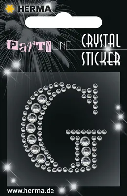 Produktbild von Herma FASHIONLine Crystal Sticker Buchstabe G silber 83x0 mm