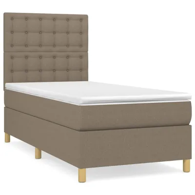 Produktbild von Boxspringbett mit Matratze Taupe 90x200 cm Stoff