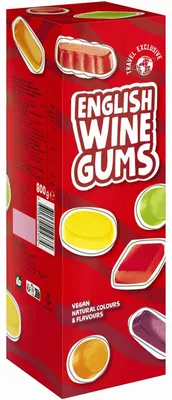 Image de Cloetta English Wine Gums, boîte de 800 g