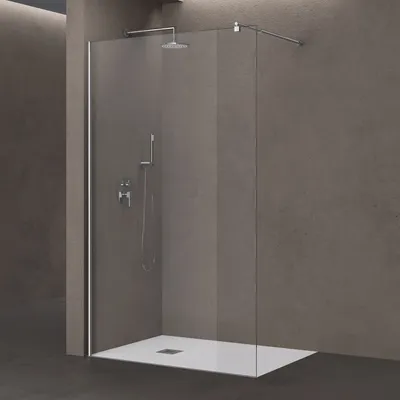 Produktbild von doporro Luxus Duschwand für Dusche Duschabtrennung 90x200cm Walk-In Dusche 8mm ESG-Sicherheitsglas Klarglas inkl. Nanobeschichtung Bremen01K