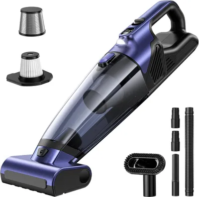 Produktbild von Akku Handstaubsauger 20000Pa, kabelloser Tierhaar-Handsauger mit LED-Licht & 10400mAh Akku, 2 Saugstufen, für Auto, Sofa, Teppich, Treppe, Tierhaare