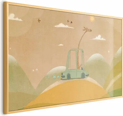 Produktbild von Posterpapier Poster - Traveling Giraffe 30x21 cm Für Kinder e-A-10139-ao-a
