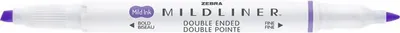 Produktbild von Textmarker "Mildliner Cool & Refined", lila, doppelseitig, 1,0/3,5 mm, ZEBRA