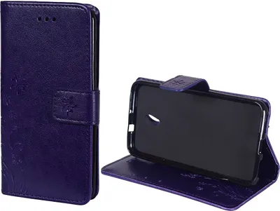 Produktbild von Schutz Hülle Blumen für Handy ZTE Blade V7 Violett