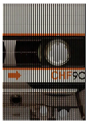 Produktbild von Akustikpaneele mit Digitaldruck Tape01 19 x 1693 x 2400 mm Kassette Musik MDF PET-Fasern Wandpaneele Weiß Orange 3 Einzelplatten