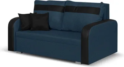 Produktbild von 2-Sitzer-Sofa mit Schlaffunktion CONDI - Marineblau/Schwarz