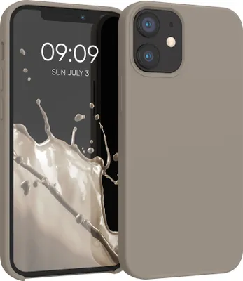 Produktbild von kwmobile Handyhülle für iPhone 12 mini Hülle, für iPhone 12 mini Case - Hülle Silikon - kabelloses Laden - Taupe