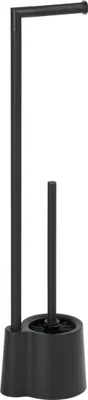 Immagine prodotto di WENKO set per WC a libera installazione Portascopino Bagno Avola nero elegante opaco