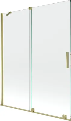 Produktbild von Mexen Velar Duschwand 2-flügelig verschiebbar 140 x 150 cm, transparent, gold - 896-140-000-01-50