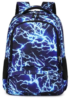 Immagine prodotto di Zaino per ragazzi, scuola, 30x15x45 cm, blu, tessuto Oxford impermeabile